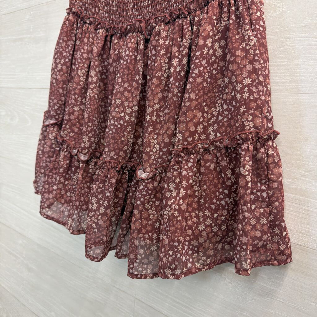 Altar'd State Mauve Floral Print Skirt Large