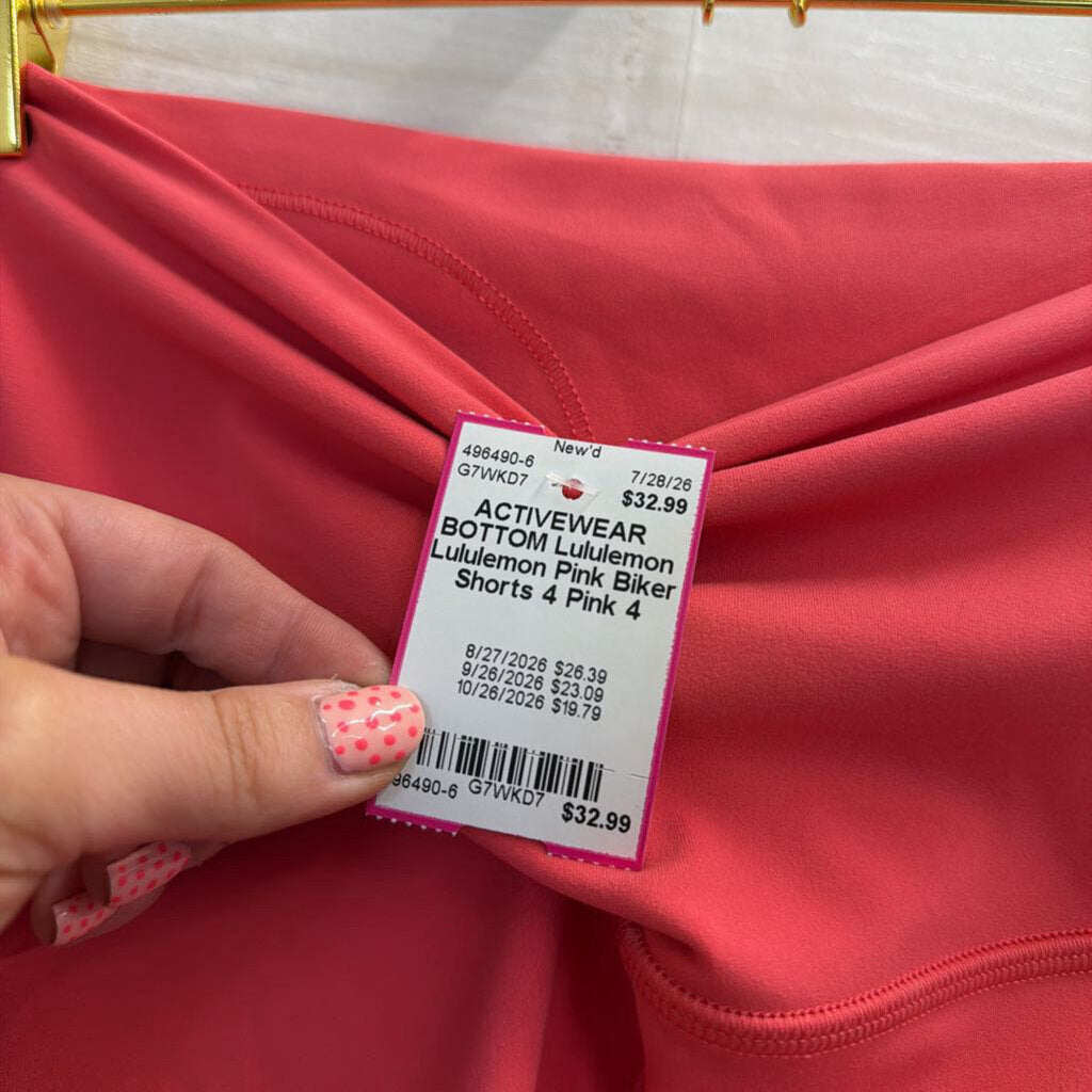 Lululemon Pink Biker Shorts 4