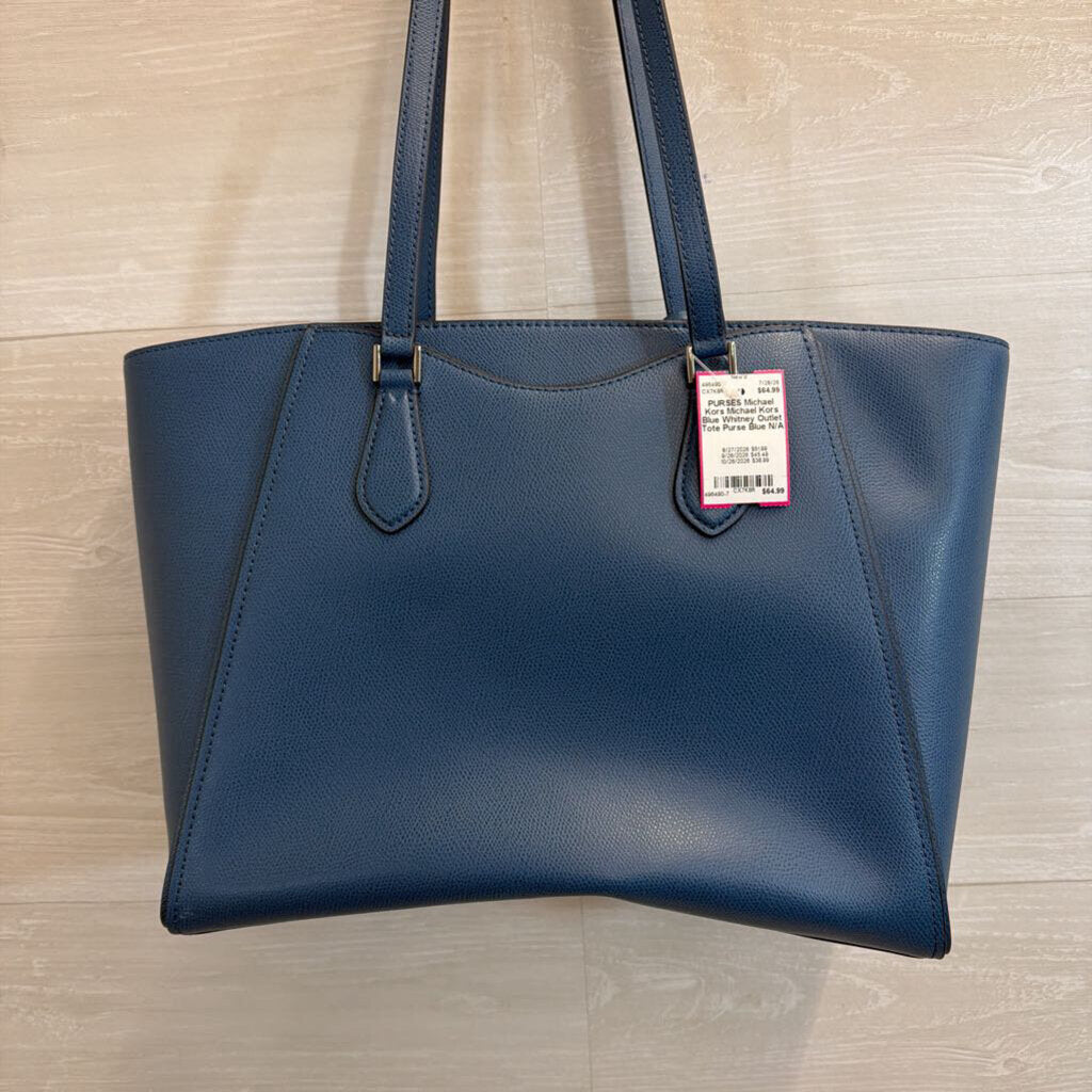 Michael Kors Blue Whitney Outlet Tote Purse