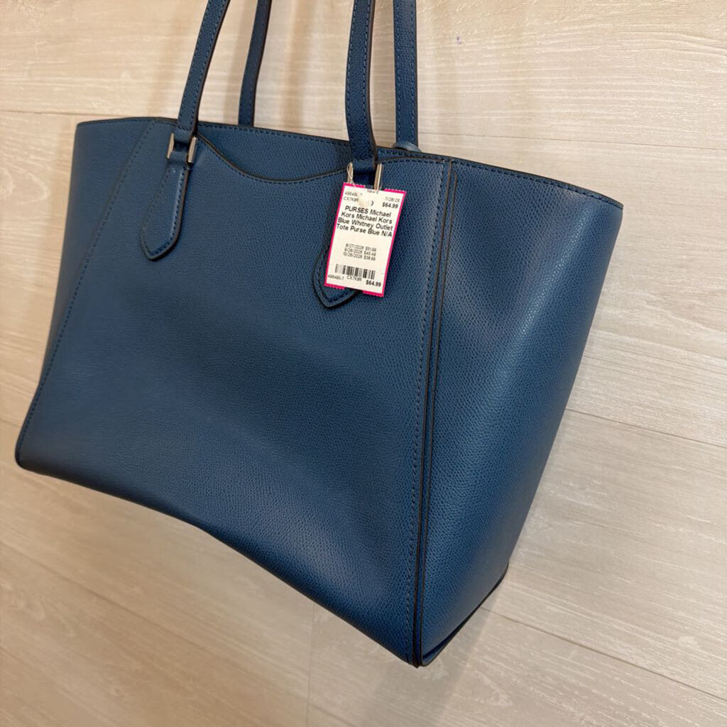 Michael Kors Blue Whitney Outlet Tote Purse