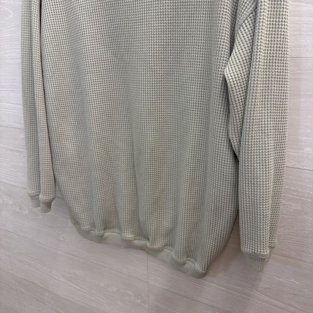 Aerie Light Green Waffle Long Sleeve Extra Small