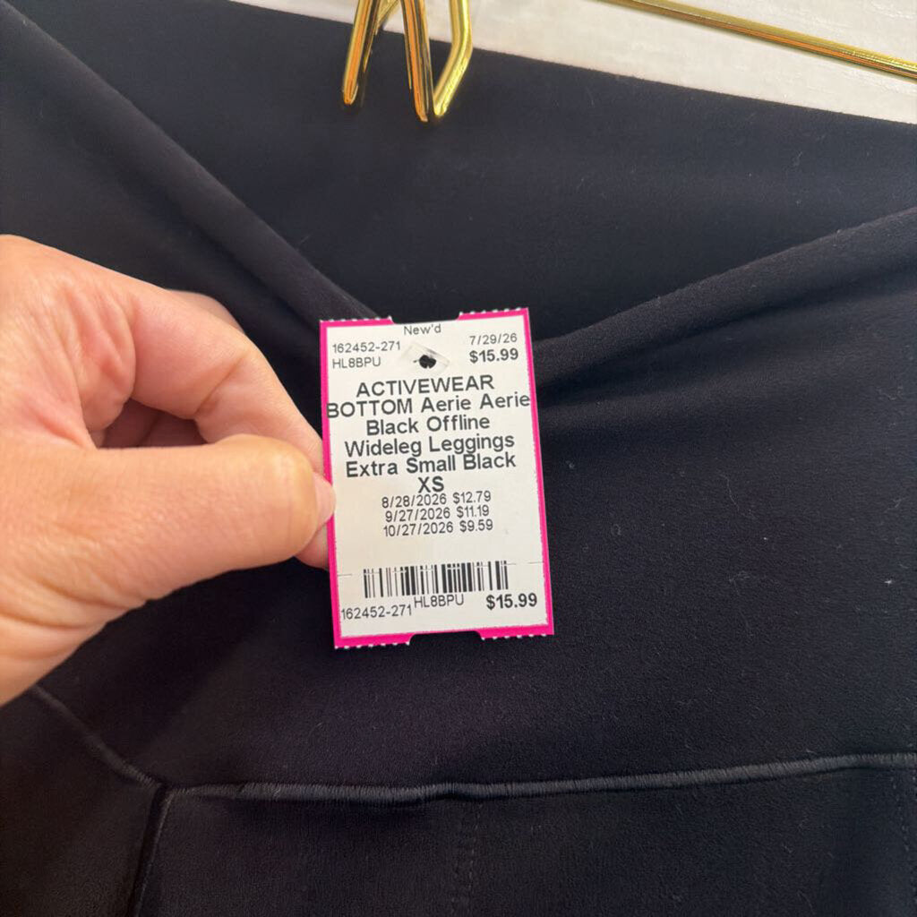 Aerie Black Offline Wideleg Leggings Extra Small
