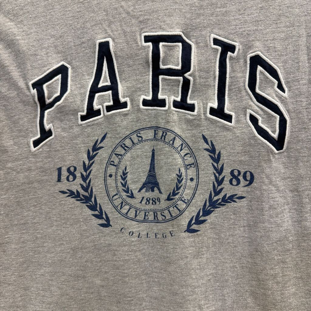 Paris Grey/Navy Graphic Tee Medium