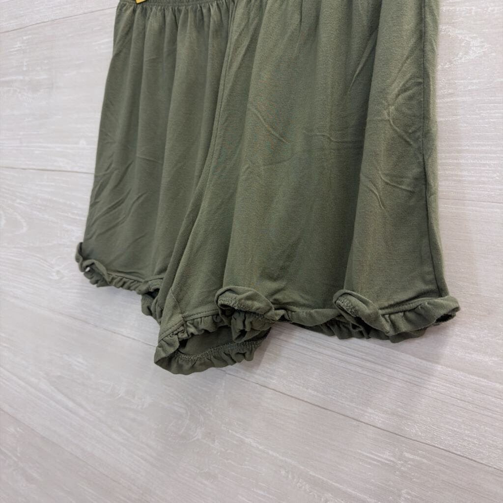 Aerie Green Ruffle Shorts Lounge Extra Extra Small