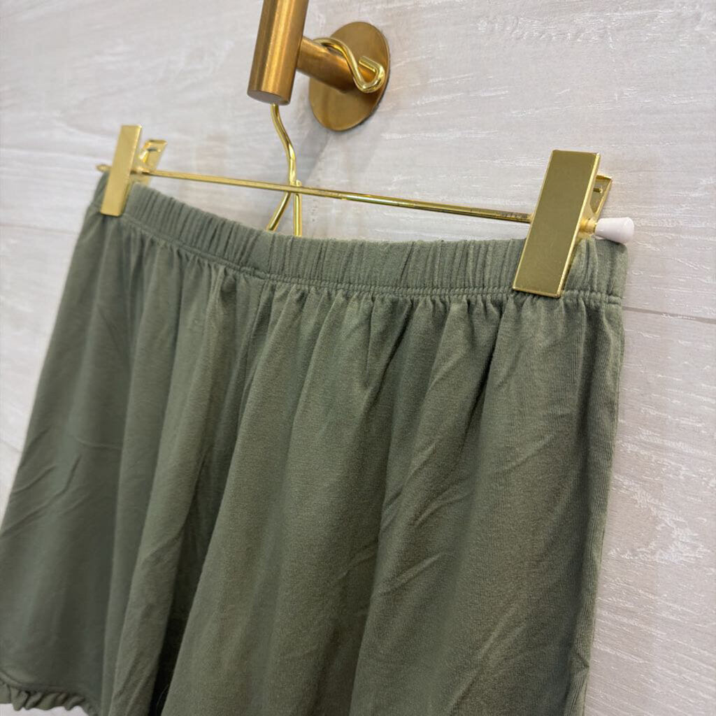 Aerie Green Ruffle Shorts Lounge Extra Extra Small