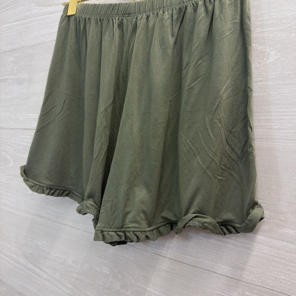 Aerie Green Ruffle Shorts Lounge Extra Extra Small