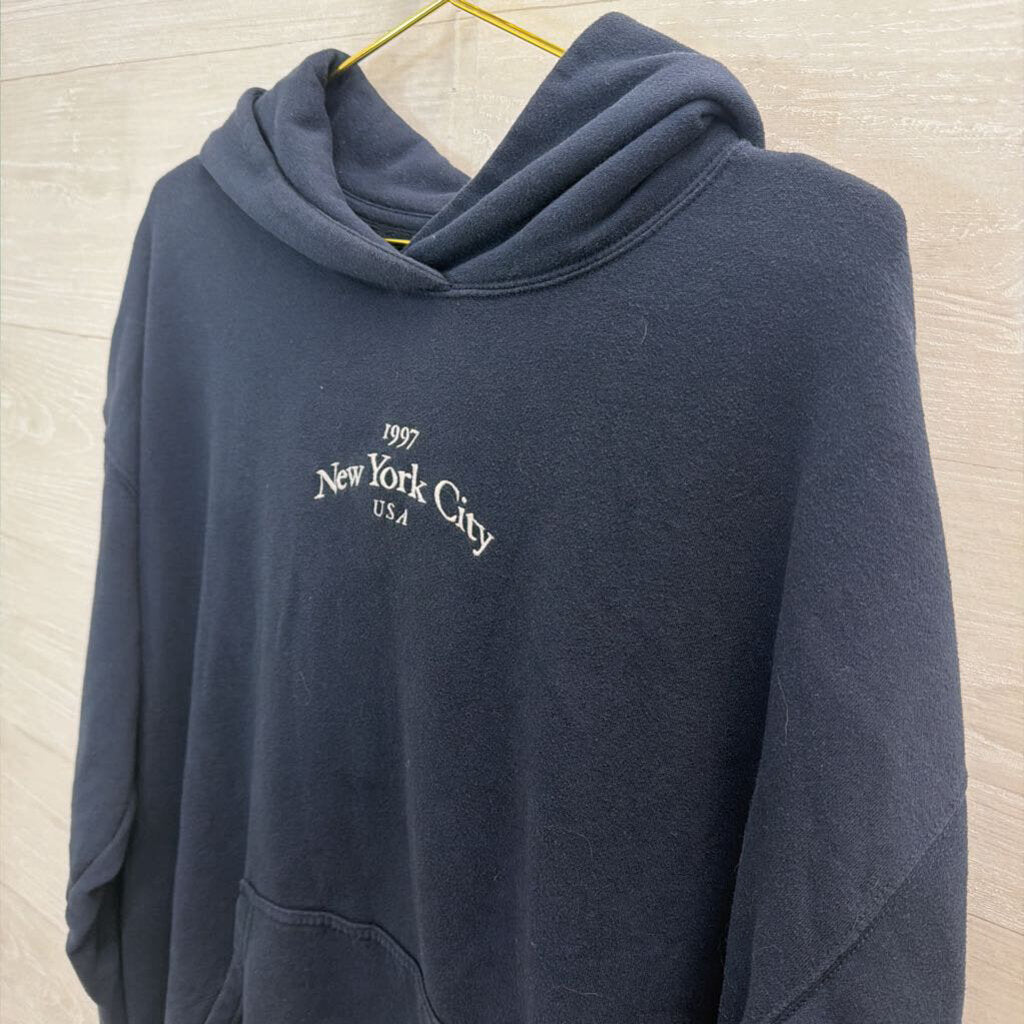 Navy New York City Hoodie Medium