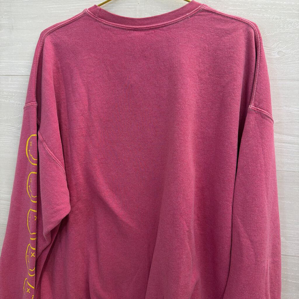 Nirvana Hot Pink Crew Neck Sweatshirt S/M