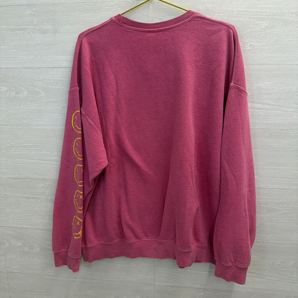Nirvana Hot Pink Crew Neck Sweatshirt S/M