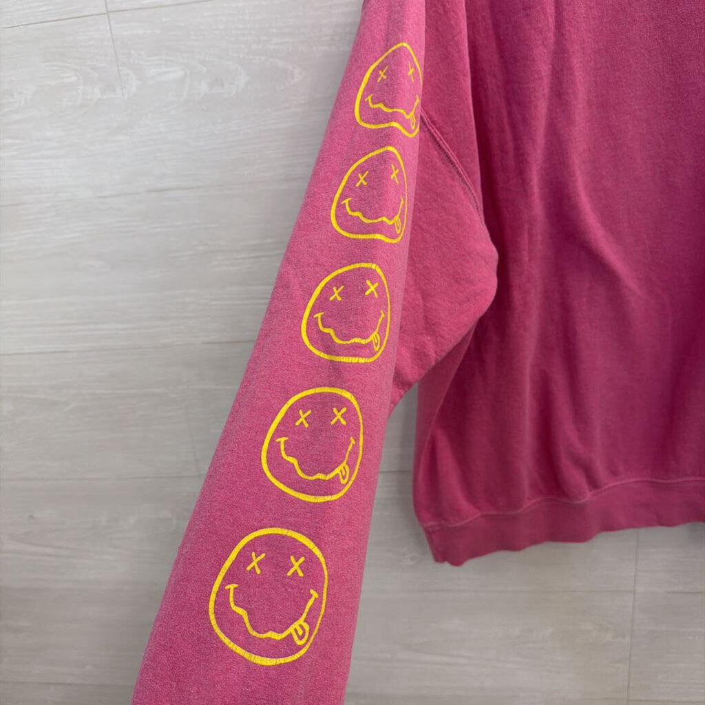 Nirvana Hot Pink Crew Neck Sweatshirt S/M