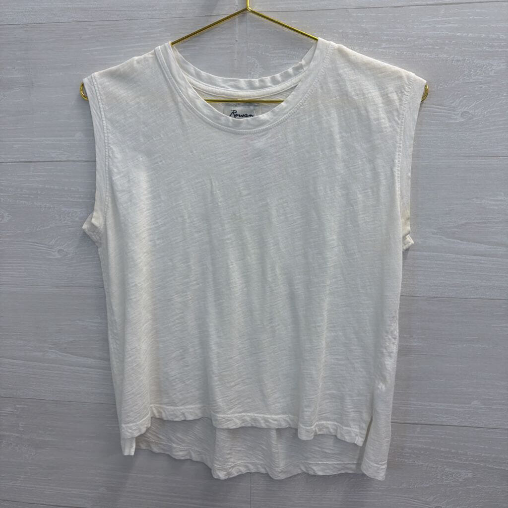 Rowan White Cropped Boxy Top Extra Small
