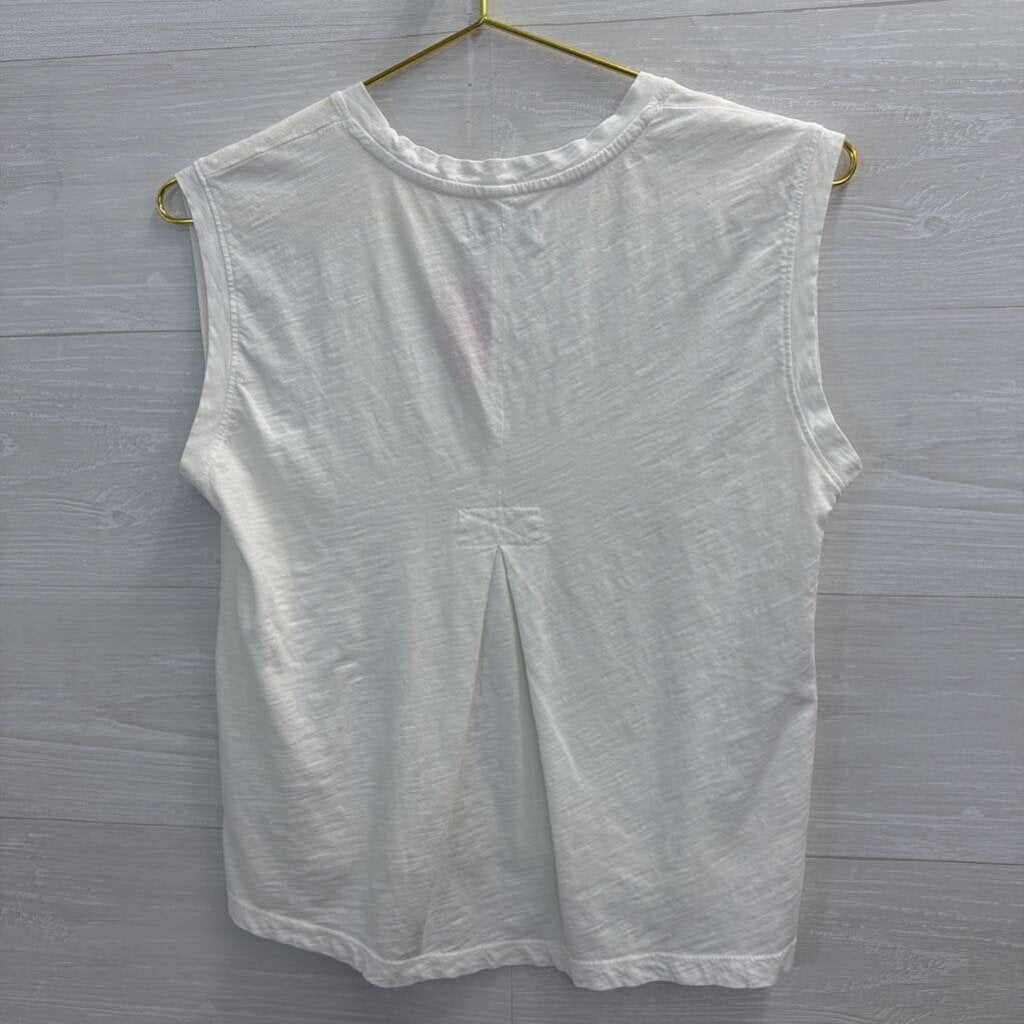 Rowan White Cropped Boxy Top Extra Small
