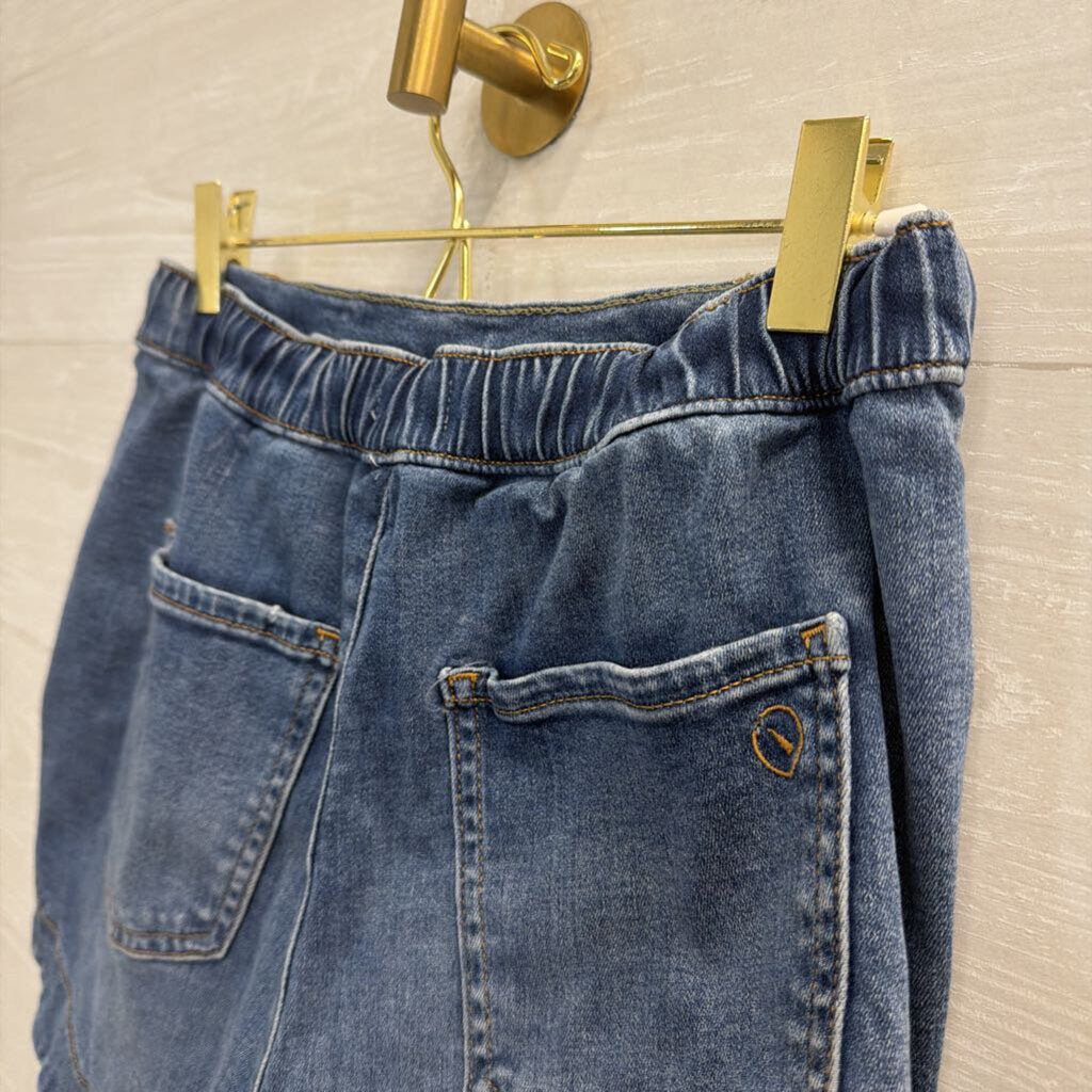 UpWest Medium Wash Denim Pull On Shorts Extra Small
