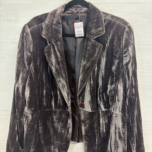 Grey Velvet Blazer Jacket Extra Large