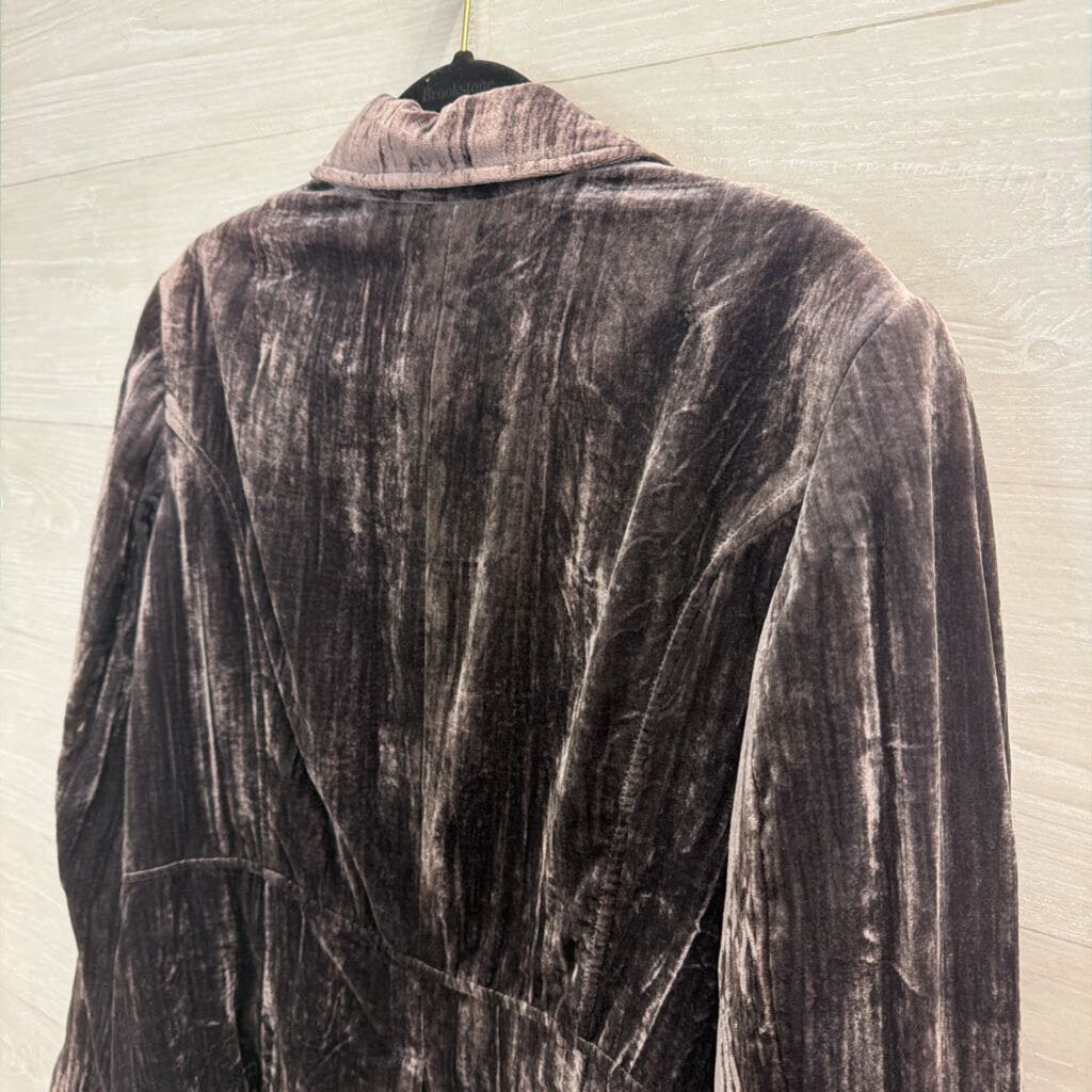 Grey Velvet Blazer Jacket Extra Large