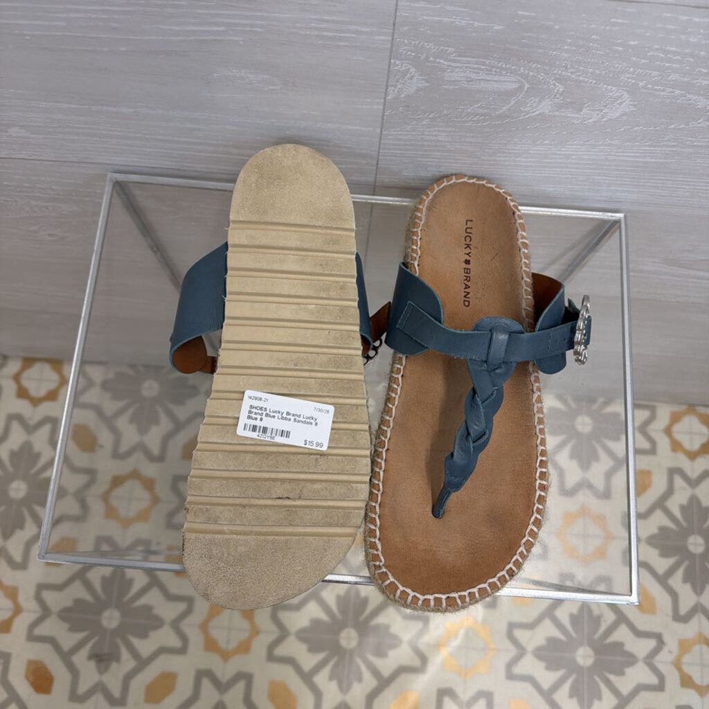Lucky Brand Blue Libba Sandals 8