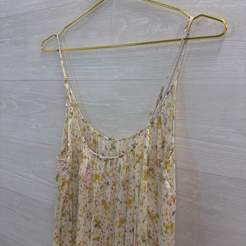 J Crew Beachwear White/ Multi Print Midi Dress Small