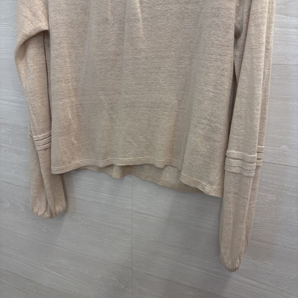 Calypso St Barth Beige Long Sleeve Top Small