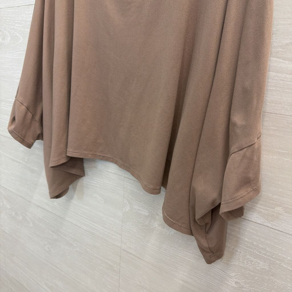 Brown Cropped Boxy Top Small