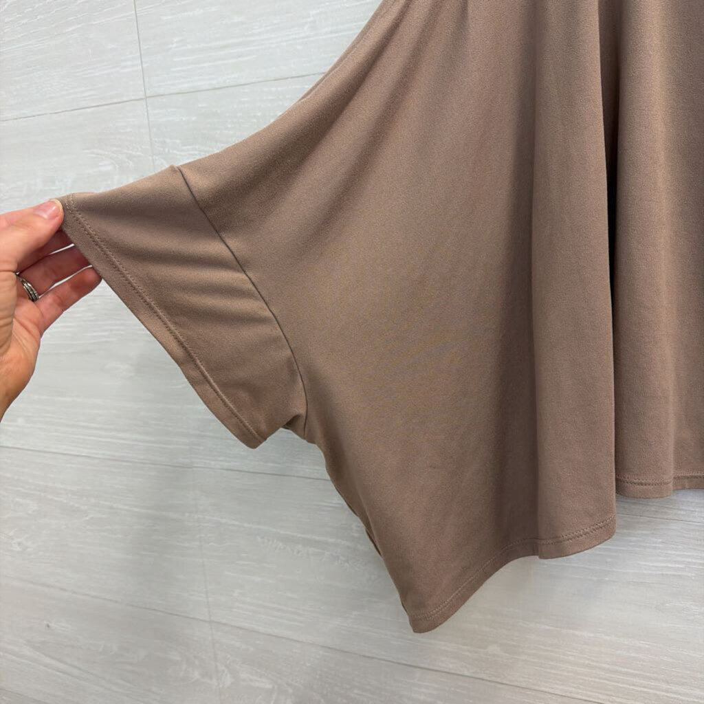 Brown Cropped Boxy Top Small