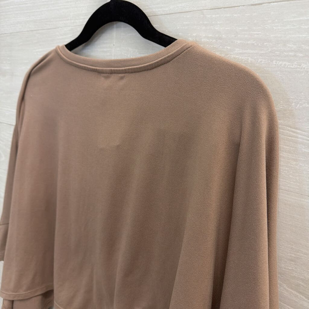 Brown Cropped Boxy Top Small