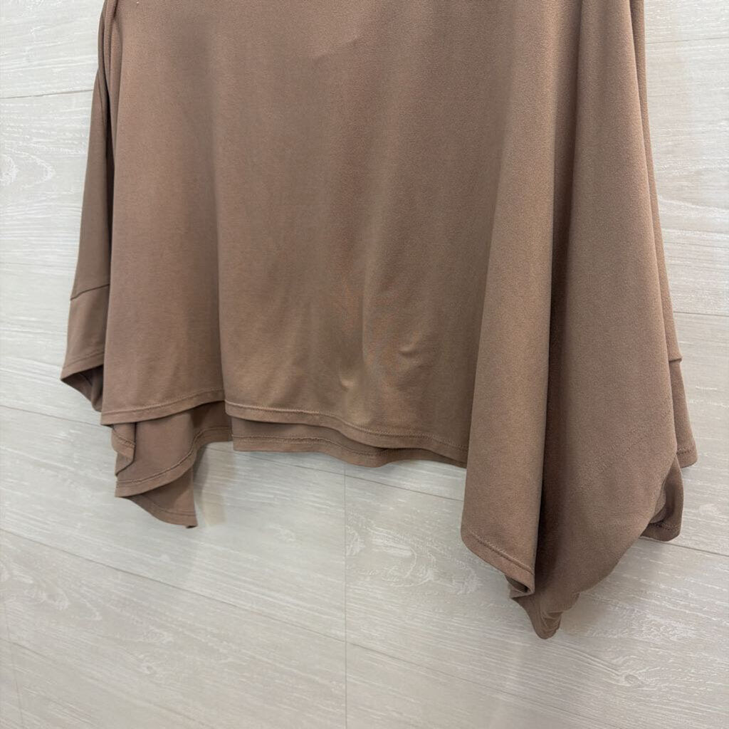 Brown Cropped Boxy Top Small