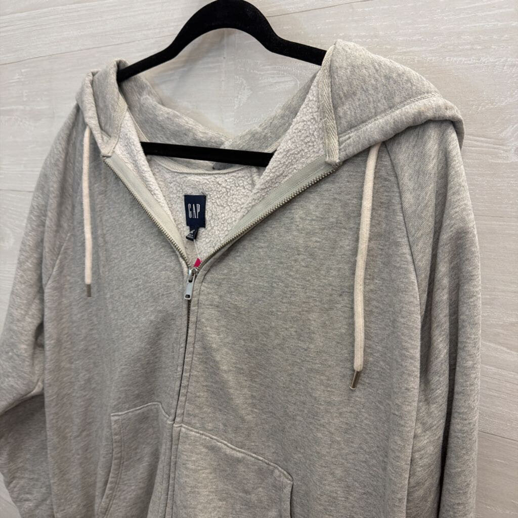 Gap Grey Zip Up Hoodie Extra Large