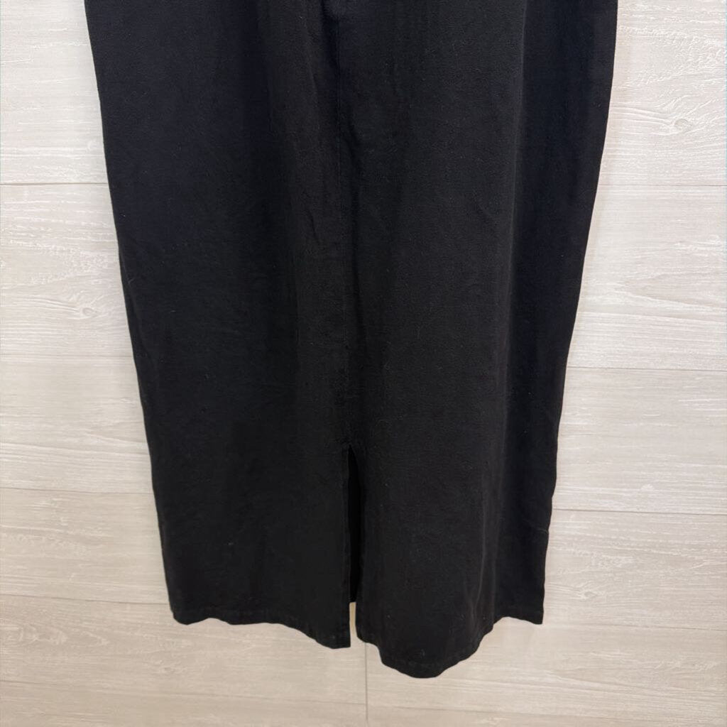 Real Comfort Black Sleeveless Mock Neck Maxi Dress Small