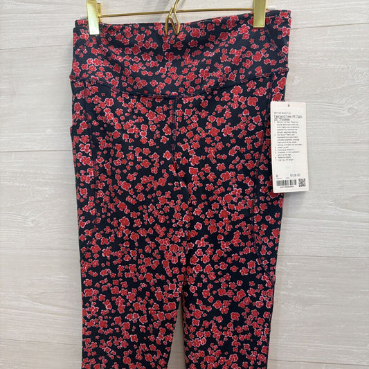Lululemon Navy/ Pink Floral Print Leggings 8