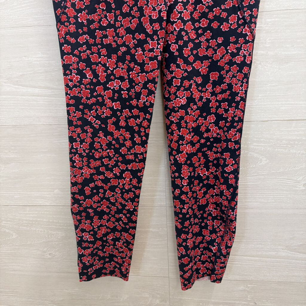 Lululemon Navy/ Pink Floral Print Leggings 8