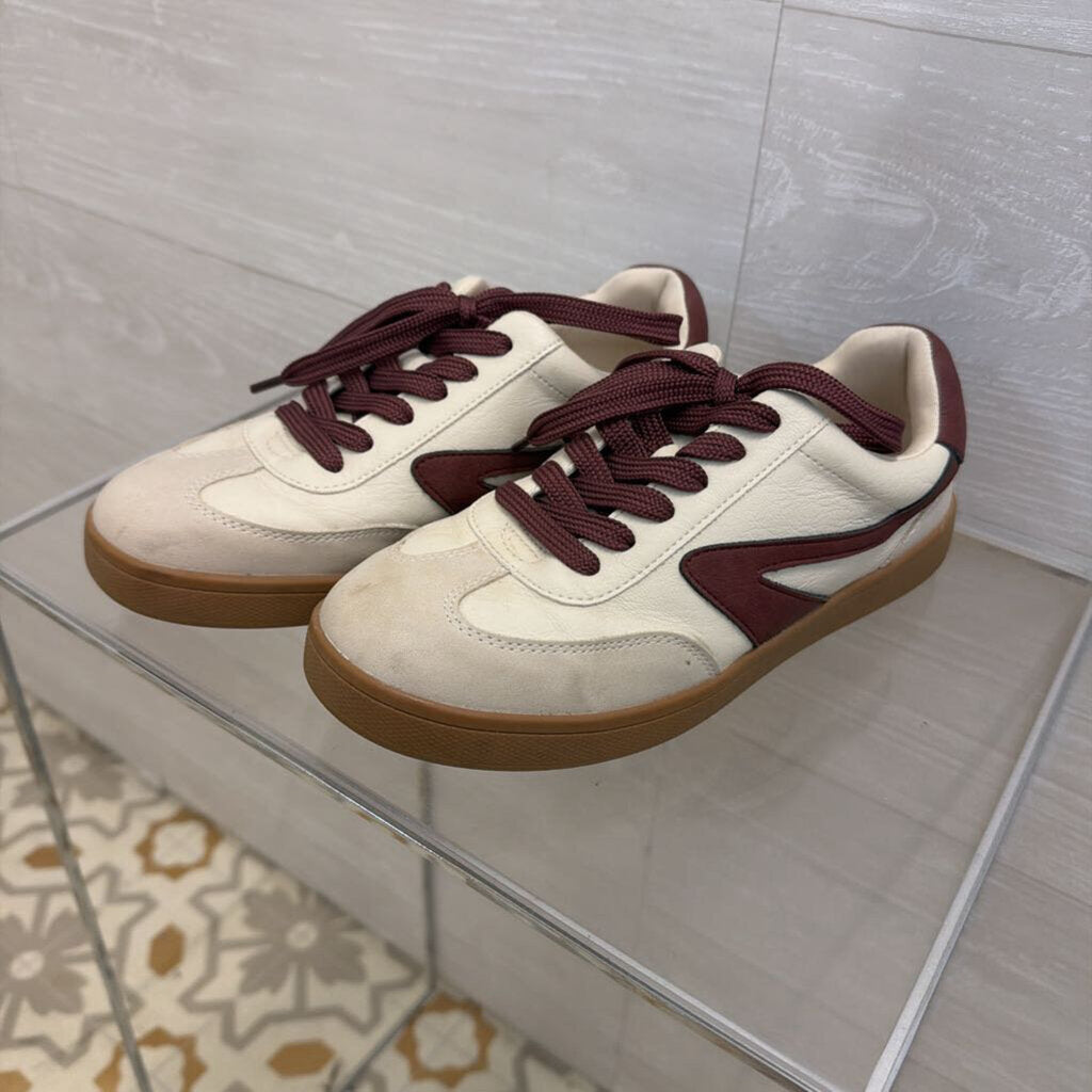 Dolce Vita Cream/ Burgundy Valet Sneakers 6.5