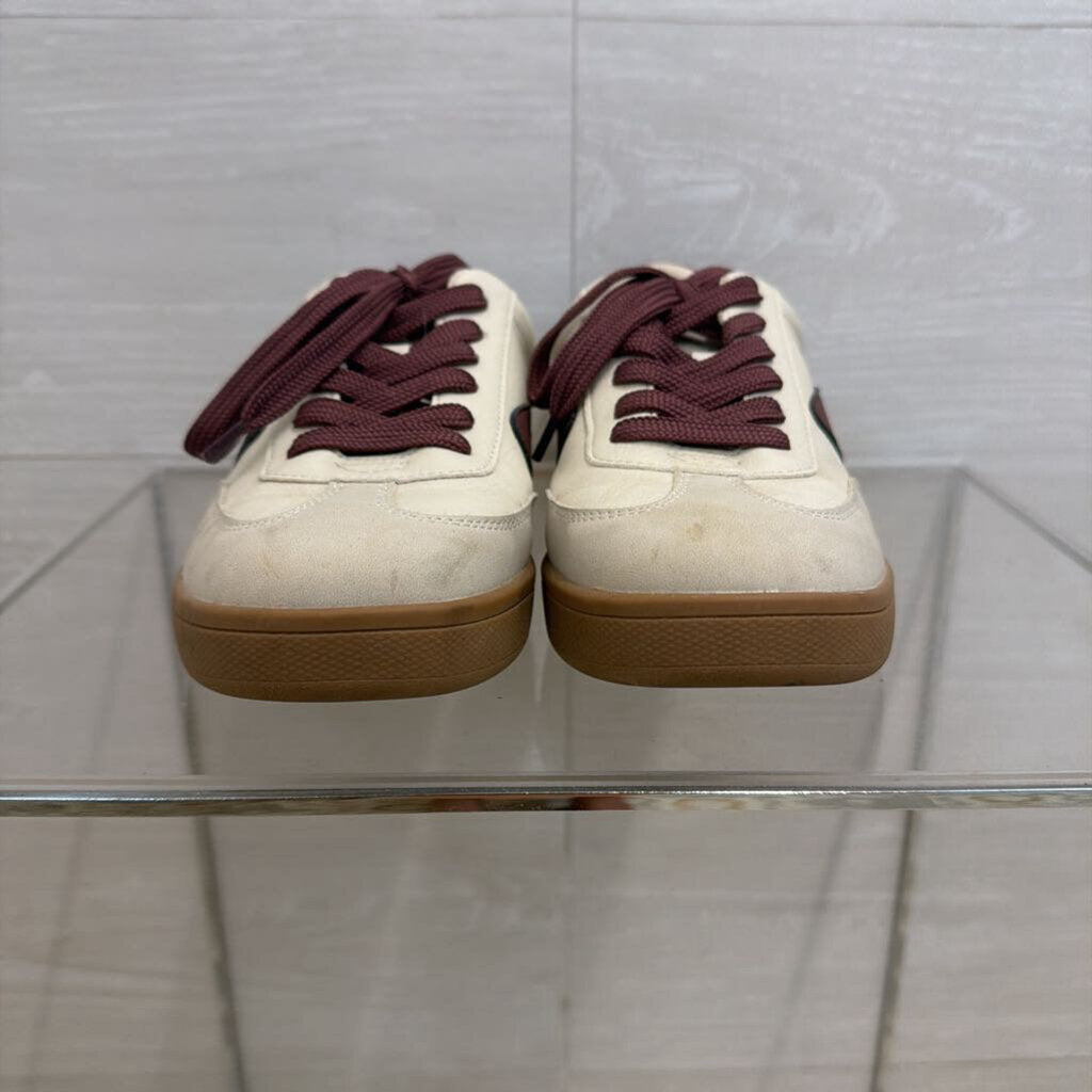Dolce Vita Cream/ Burgundy Valet Sneakers 6.5
