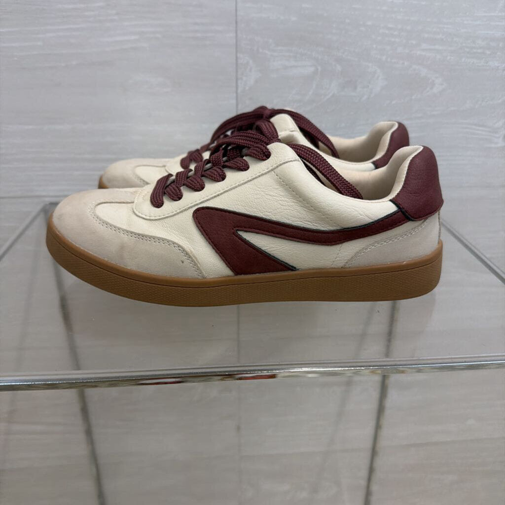 Dolce Vita Cream/ Burgundy Valet Sneakers 6.5