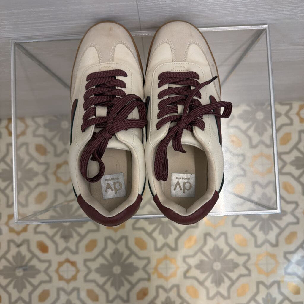 Dolce Vita Cream/ Burgundy Valet Sneakers 6.5