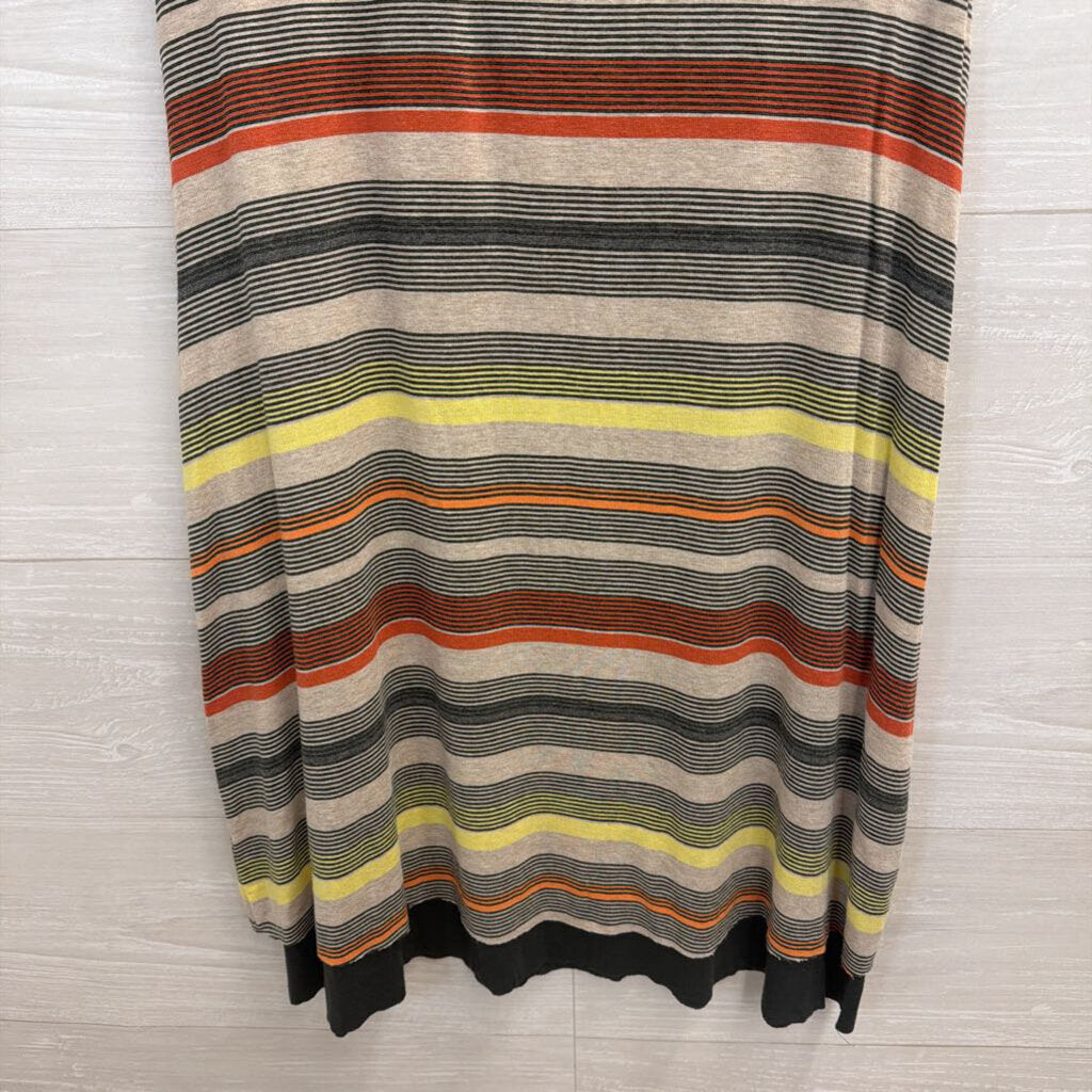 Bailey 44 Grey/ Multi Striped Short Sleeve Dress Medium