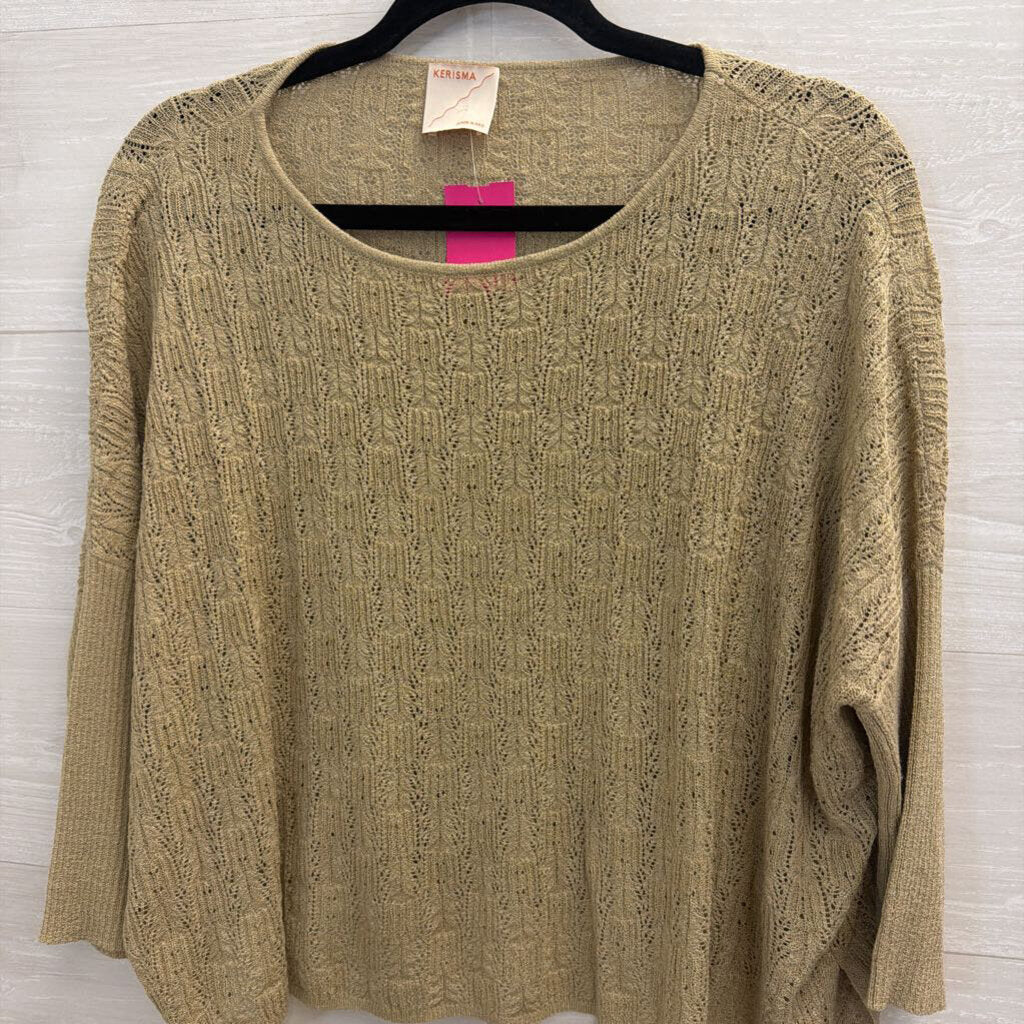 Kerisma Beige Knit Long Sleeve Top One Size