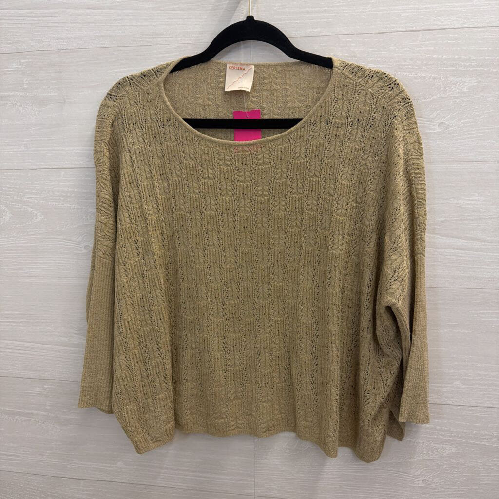 Kerisma Beige Knit Long Sleeve Top One Size