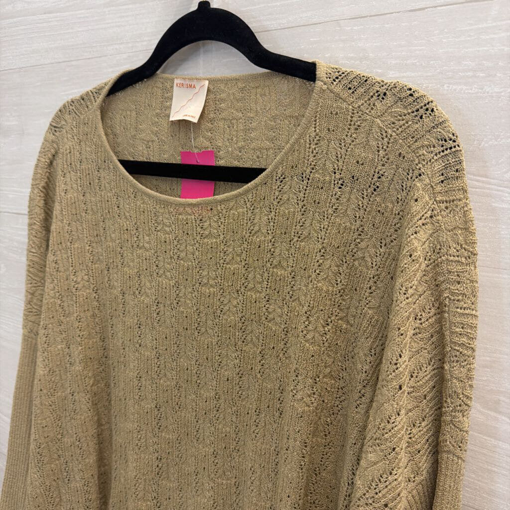 Kerisma Beige Knit Long Sleeve Top One Size