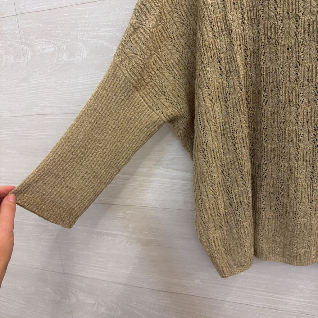 Kerisma Beige Knit Long Sleeve Top One Size