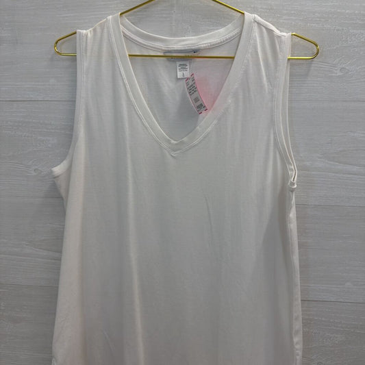 Athleta White V Neck Tank Top Large