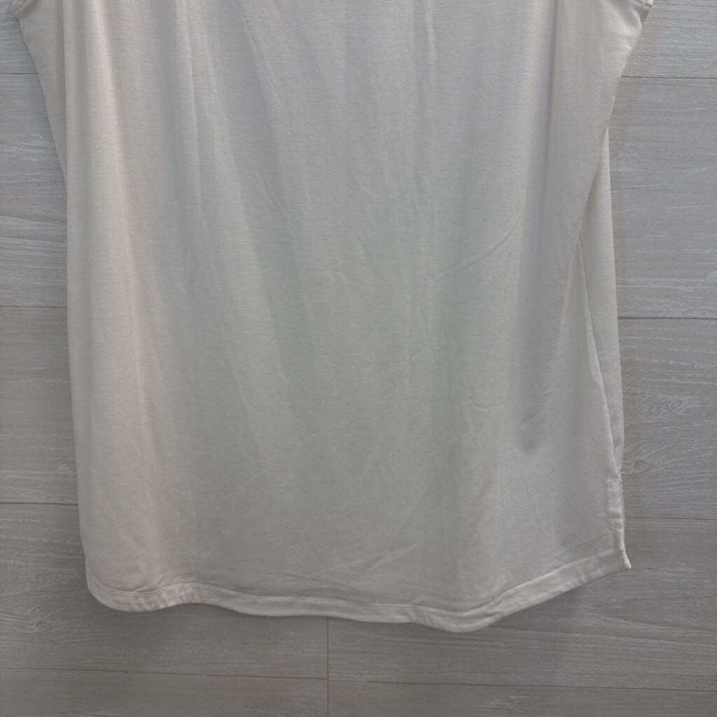 Athleta White V Neck Tank Top Large