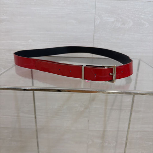 Red Patent Leather Belt Medium