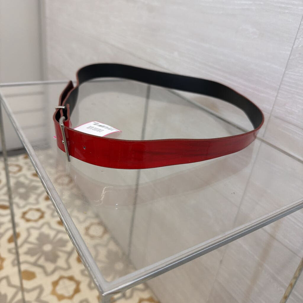 Red Patent Leather Belt Medium