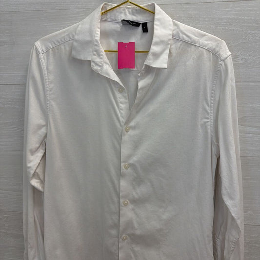 Asos White Long Sleeve Button Down Top Medium