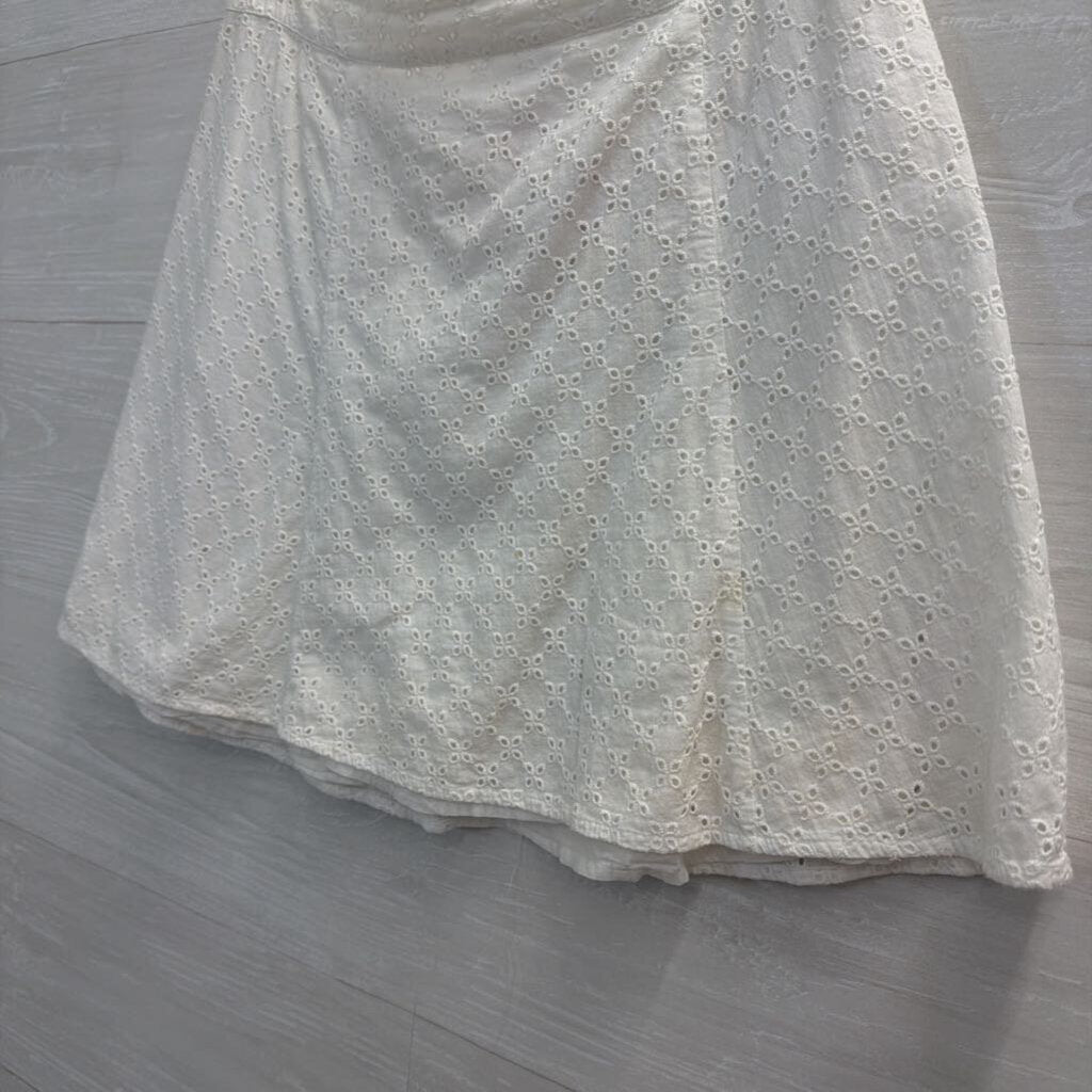 Reformation White Eyelet Mini Skirt 8