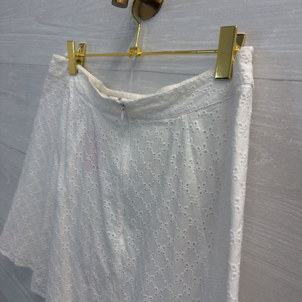 Reformation White Eyelet Mini Skirt 8