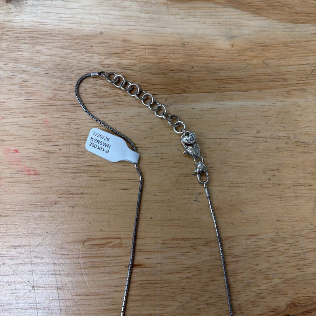 Brighton Silver Palace Hear Long Pendant Necklace