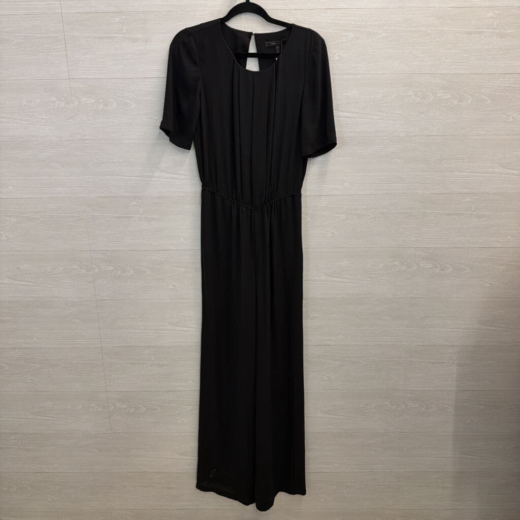 BCBG Black Short Sleeve Jumpsuit Small