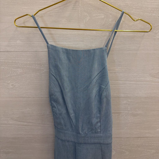 Dolce Vita Blue Wide Leg Tie Back Jumpsuit Small