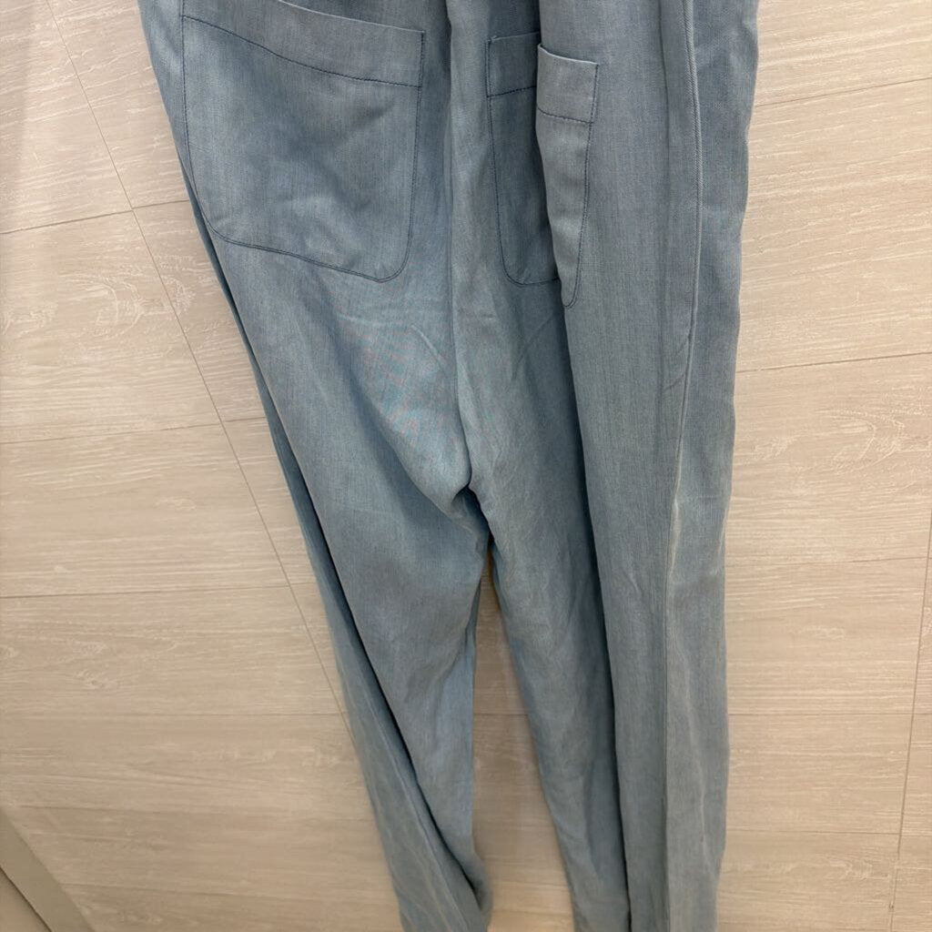 Dolce Vita Blue Wide Leg Tie Back Jumpsuit Small
